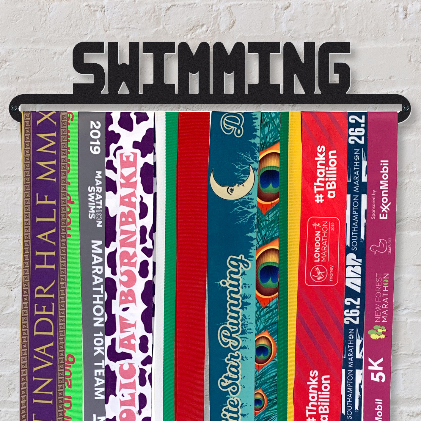 swimming medal hanger wall display holder swimmer swim rack sporty gift dad father's day