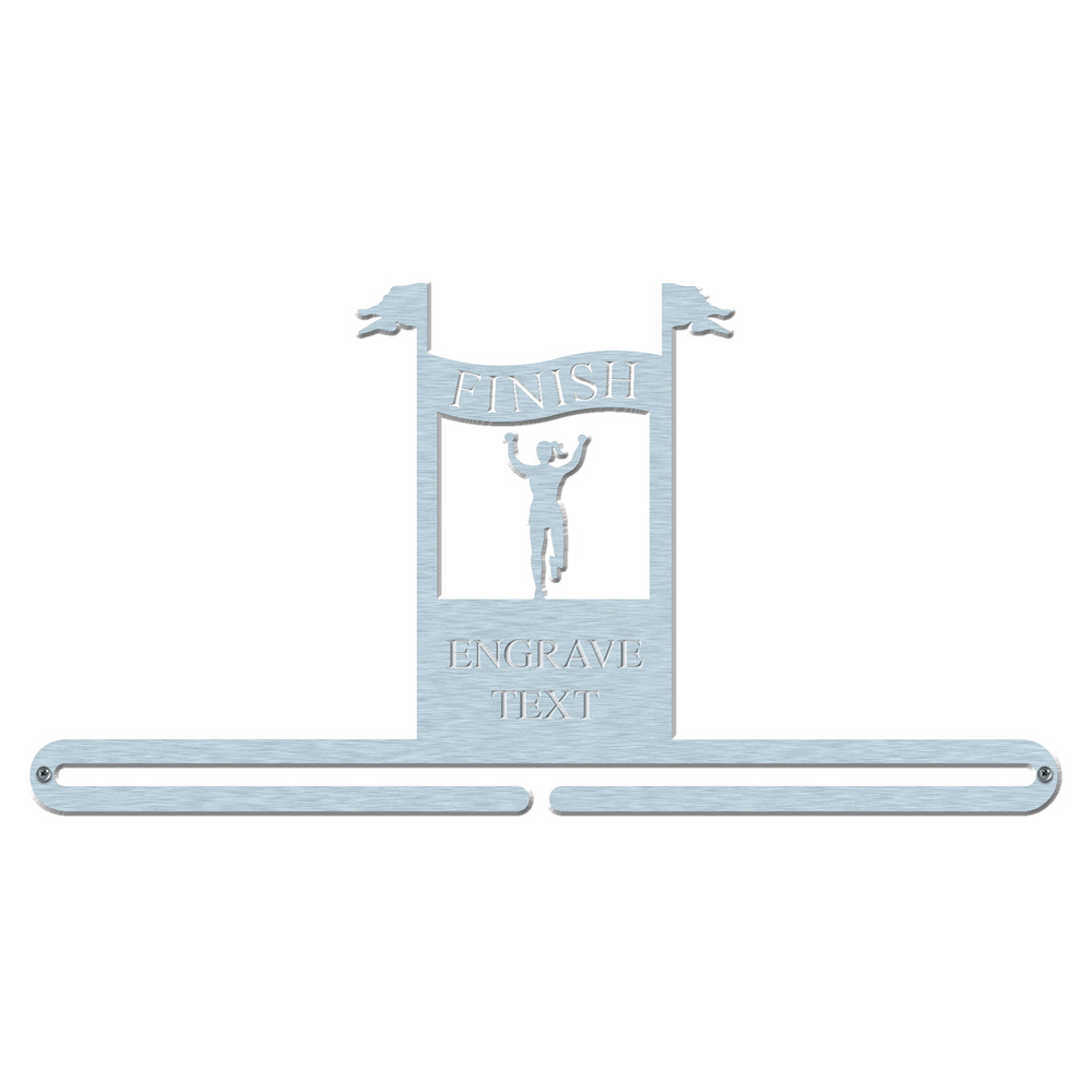 engrave-runner-female_sqaure female finish line finisher medal hanger wall display holder running rack sporty gift mum mother's day