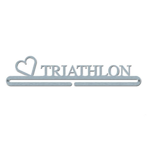 love triathlon metal medal hanger wall display holder triathlete running rack sporty gift
