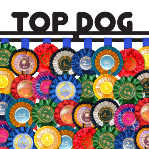 top dog rosette hanger metal wall display holder canine dog Crufts lover rack sporty gift