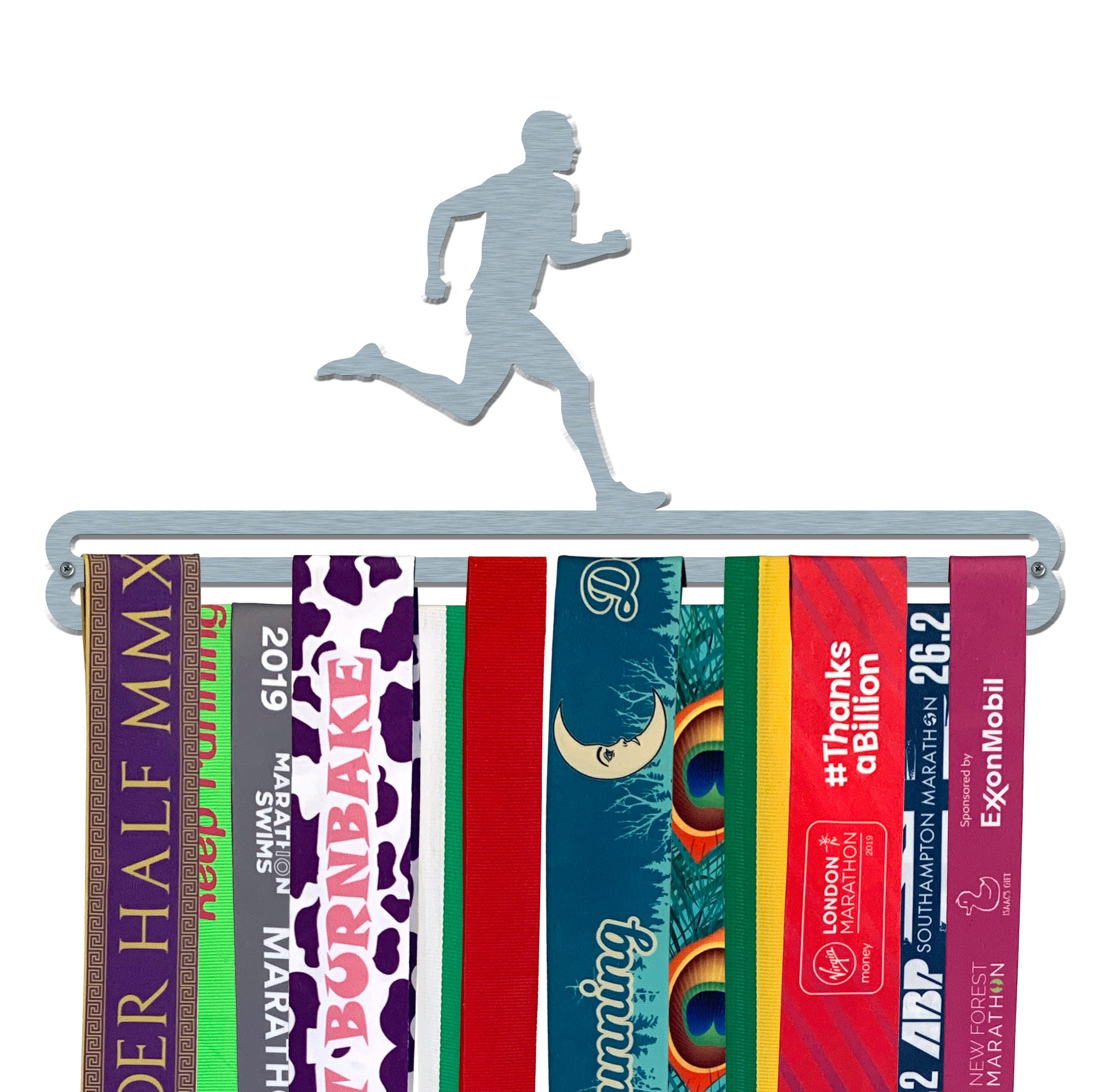 Male runner medal hanger display holder