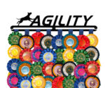 agility dog show rosette hanger canine holder metal wall display