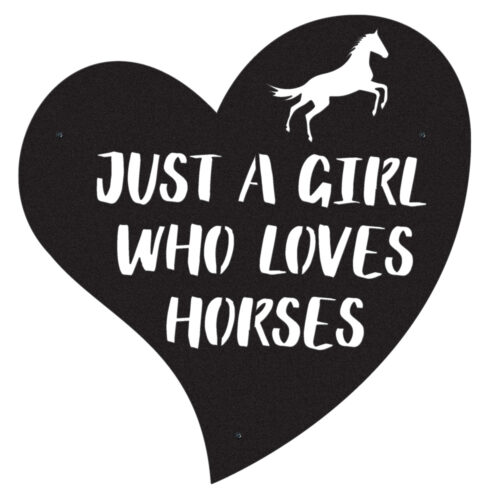 just a girl who loves horses wall art metal plaque equestrian display home gift